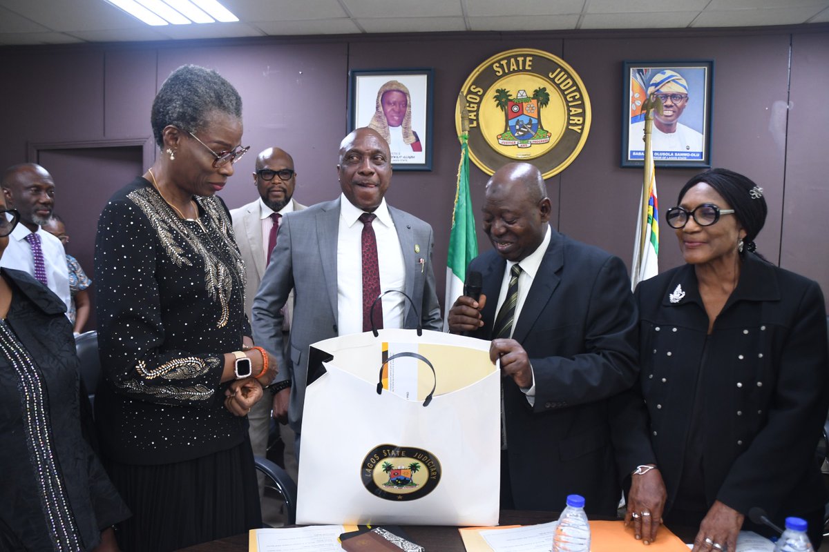 OfficeJudge's tweet photo. and Other Related Offences Commission(ICPC), to the Chief Judge of Lagos State, Hon. Justice Kazeem Olanrewaju Alogba on Tuesday 28th April, 2026, at the Ikeja High Court, Lagos.
@followlasg
@JusticeAlogba
@drobafemihamzat
@jidesanwoolu
#lagosjudiciary 
#AGreaterLagosRising https://t.co/3EkpAGIBKr
