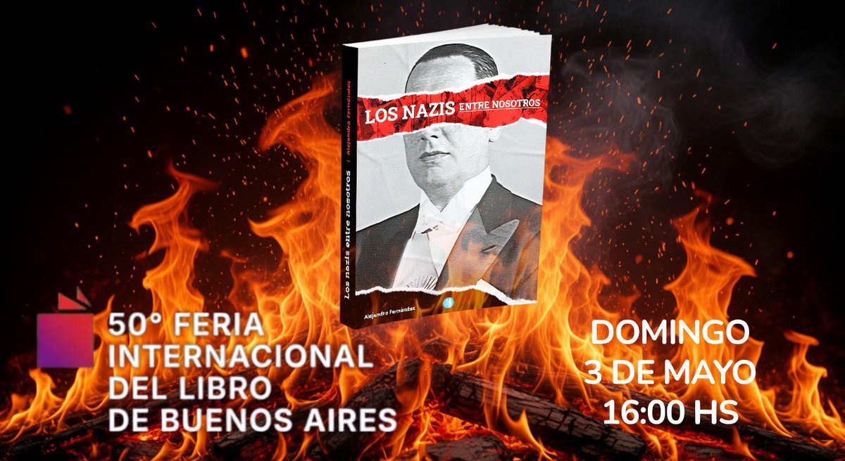 ale_f_escritor's tweet image. Este domingo en la Feria del Libro 📖

#libro #libros #peron #peronismo #hitler #nazi #nazismo #feriadellibro #mengele #eichmann #historia #guerra #librorecomendado #librosrecomendados #leer #escribir #milei #argentina #adorni #cristina #kirchner #evita