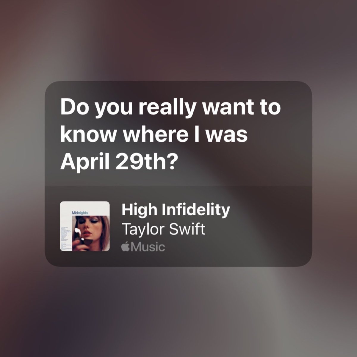 4 years ago, Taylor Swift invented April 29th.