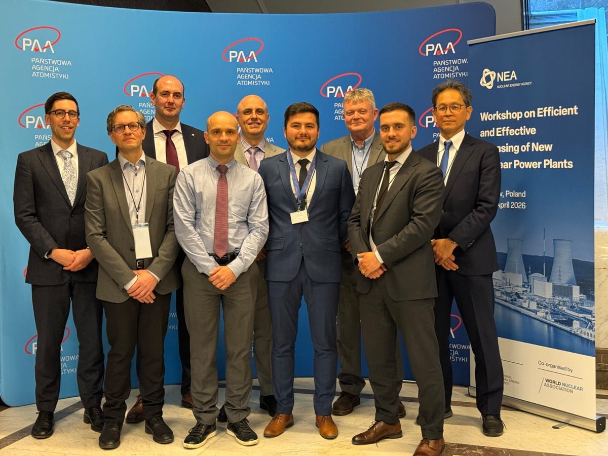 WorldNuclear's tweet image. Improving licensing is critical to delivering new nuclear at the pace required.

Earlier this month, World Nuclear Association co-organised a workshop in Warsaw with @OECD_NEA and @PAAtomistyki.

world-nuclear.org/news-and-media…

#NuclearEnergy #CleanEnergy #EnergyTransition