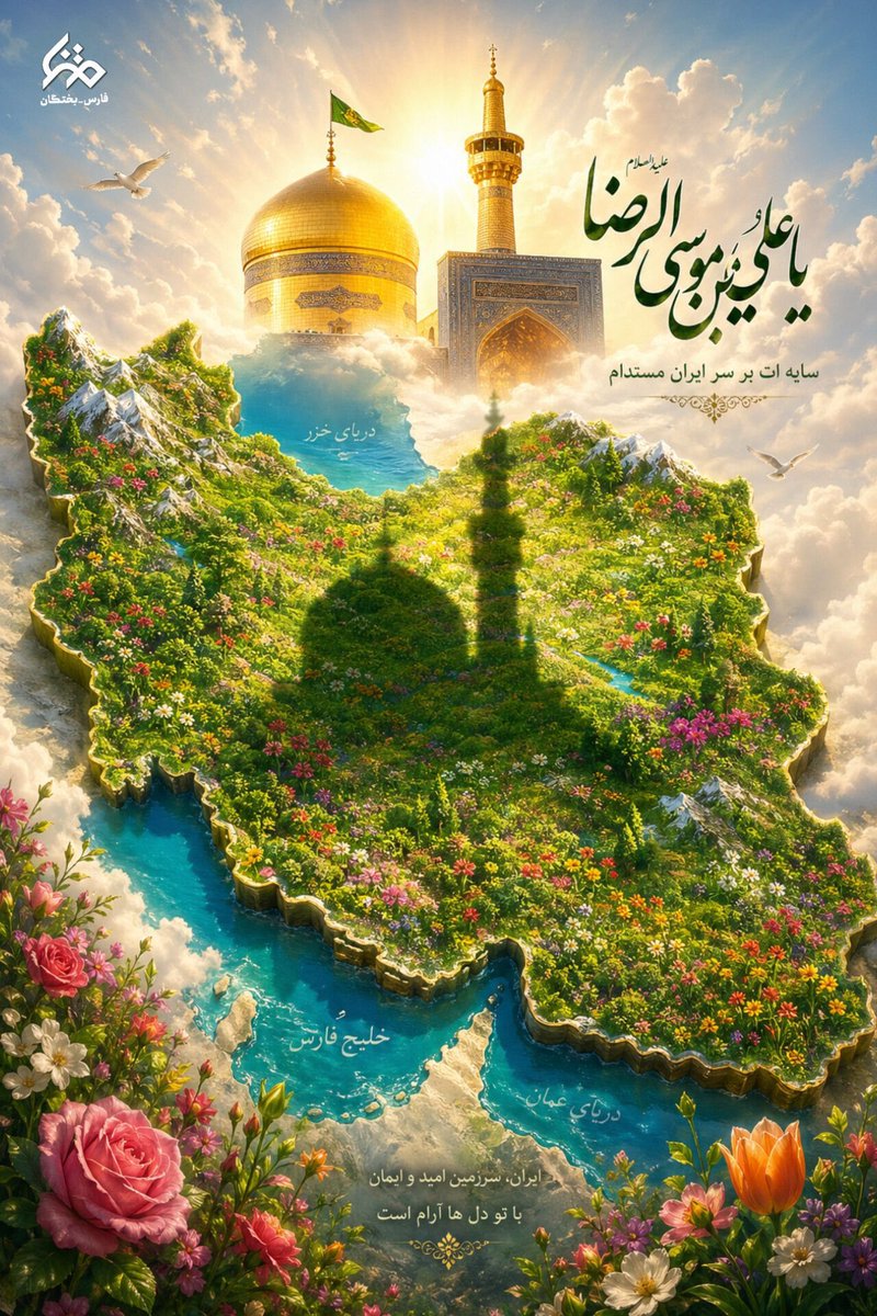 چشم ایران همیشه به چلچراغ حریم تو روشن بوده. از روزی که نام «رضا» با «ایران» گره خورد، خورشید راهِ استقلال و پیشرفت شد .

#ایران_امام_رضا
#از_تهران_سلام