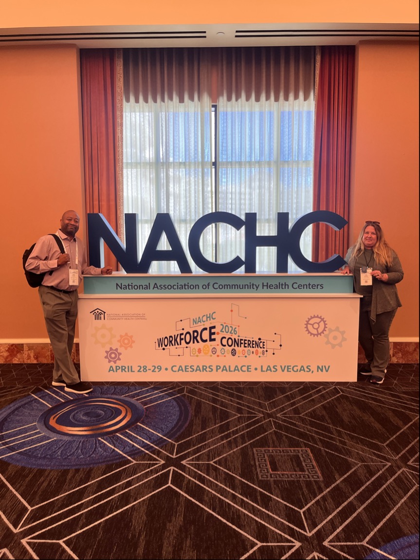 DeriveTech's tweet photo. Tara Brown and Jemal Alford are at the NACHC Workforce Conference in Las Vegas this week 🏥 

Connecting with health center leaders in operations, clinical, finance, and IT. Community health is where it matters most. https://t.co/i0XX236sJW