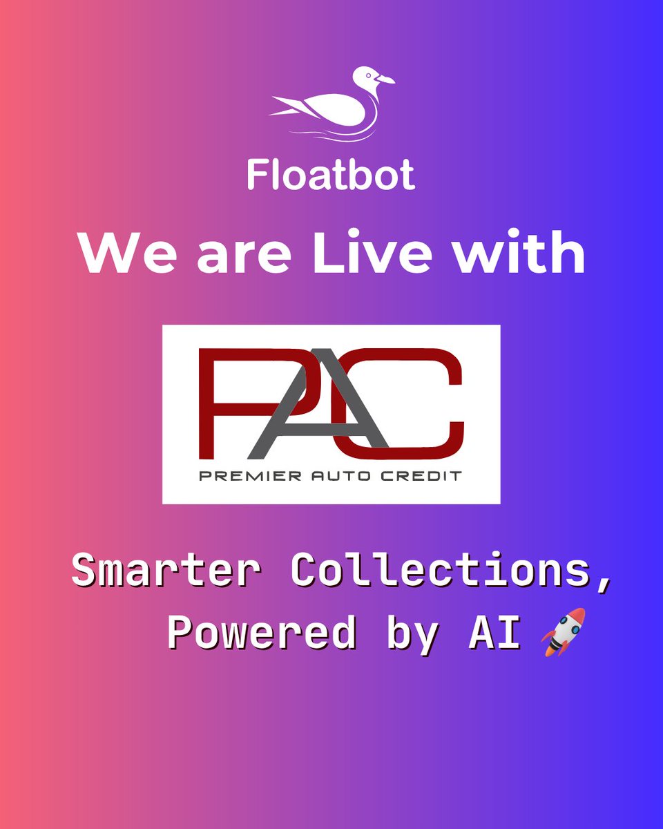 floatbot's tweet photo. ✨ Scaling costs to scale #collections? Premier Auto Credit chose a smarter path with #AI 

Higher recovery, faster resolutions, lower call costs. 

🔗Let’s connect - https://t.co/4Do7YTaIcI

#Floatbot #DebtRecovery #BFSI #AI #DebtCollections #Fintech #AI4CX #VoiceAI #NewCustomer https://t.co/tyg1EMHlLl