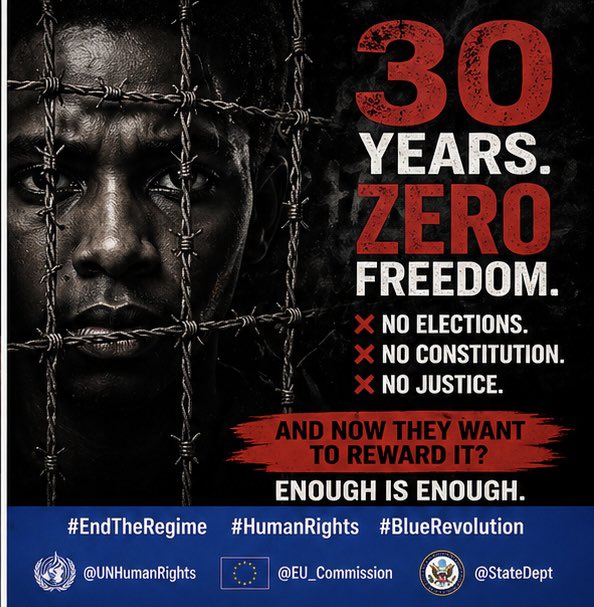 NhameduBrg3298's tweet image. History will remember this moment.
Not just the decisions made—
but the silence, the compromises, and the choices to look away.

Eritrea’s future does not belong to a regime.
It belongs to its people.

And that future is coming.

#JusticeForEritrea #Freedom #BlueRevolution