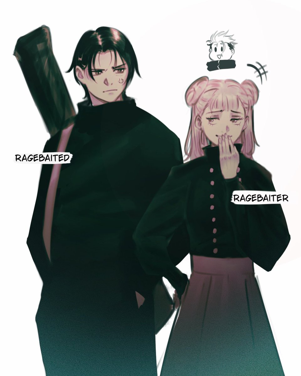 silly sketch inspired by oomfs’s tweets 😭😂 the thought of iori being easily ragebaited is hilarious to me