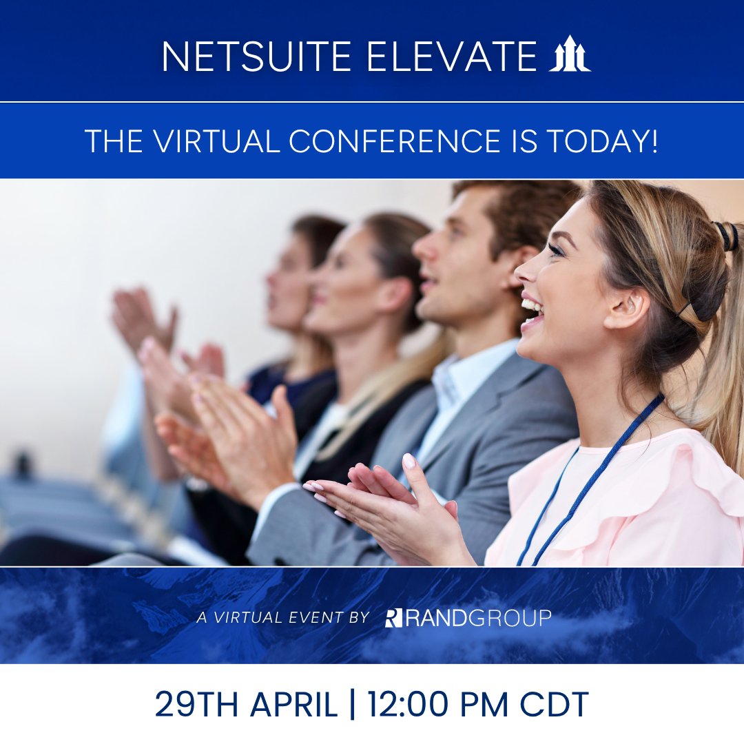 rand_group's tweet image. NetSuite Elevate starts at 12 PM CDT! 

Join us for expert-led sessions on NetSuite innovations, AI, analytics, and financial planning, plus practical insights you can use right away.

Register: hubs.ly/Q048xhc10

#NetSuite #ERP #BusinessTech #VirtualConference