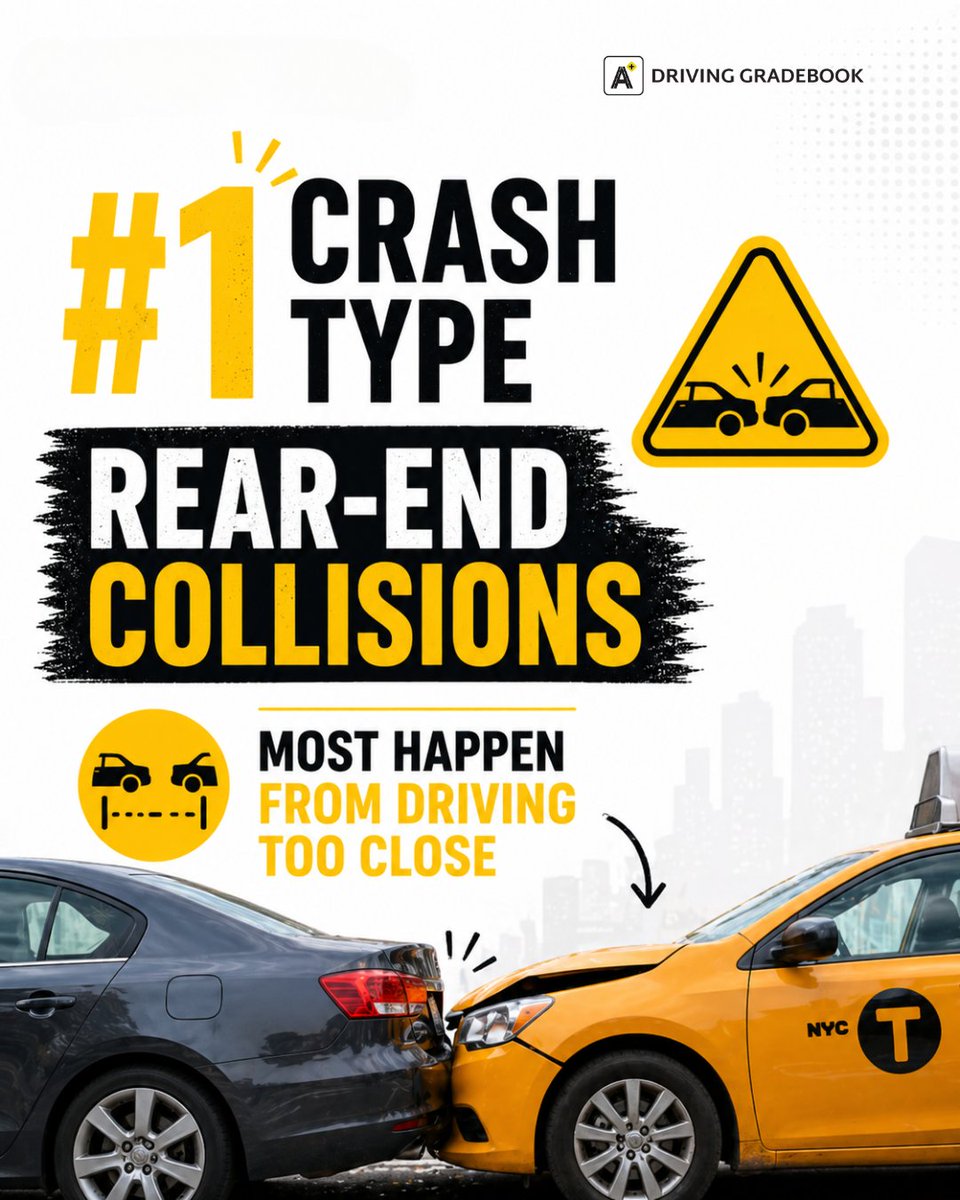 drivinggrade's tweet photo. You’re probably driving too close right now.

And that’s exactly how most crashes happen.

The 3-second rule is simple, but almost no one follows it — especially in NYC traffic.

Try it today. It might be the easiest habit that changes everything.
#SafeDriving #DrivingTips https://t.co/CWwoMGn9T7