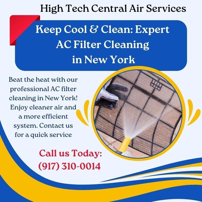 servicesairnyc's tweet image. Keep your indoor air fresh and clean with our professional AC filter cleaning services in New York. Breathe easier and improve your HVAC efficiency today.  Call us: (917) 310-0014 or visit: hightechcentralair.com
#AirConditioning, #ACService, #HVAC, #CoolingSolutions, #ACRepair