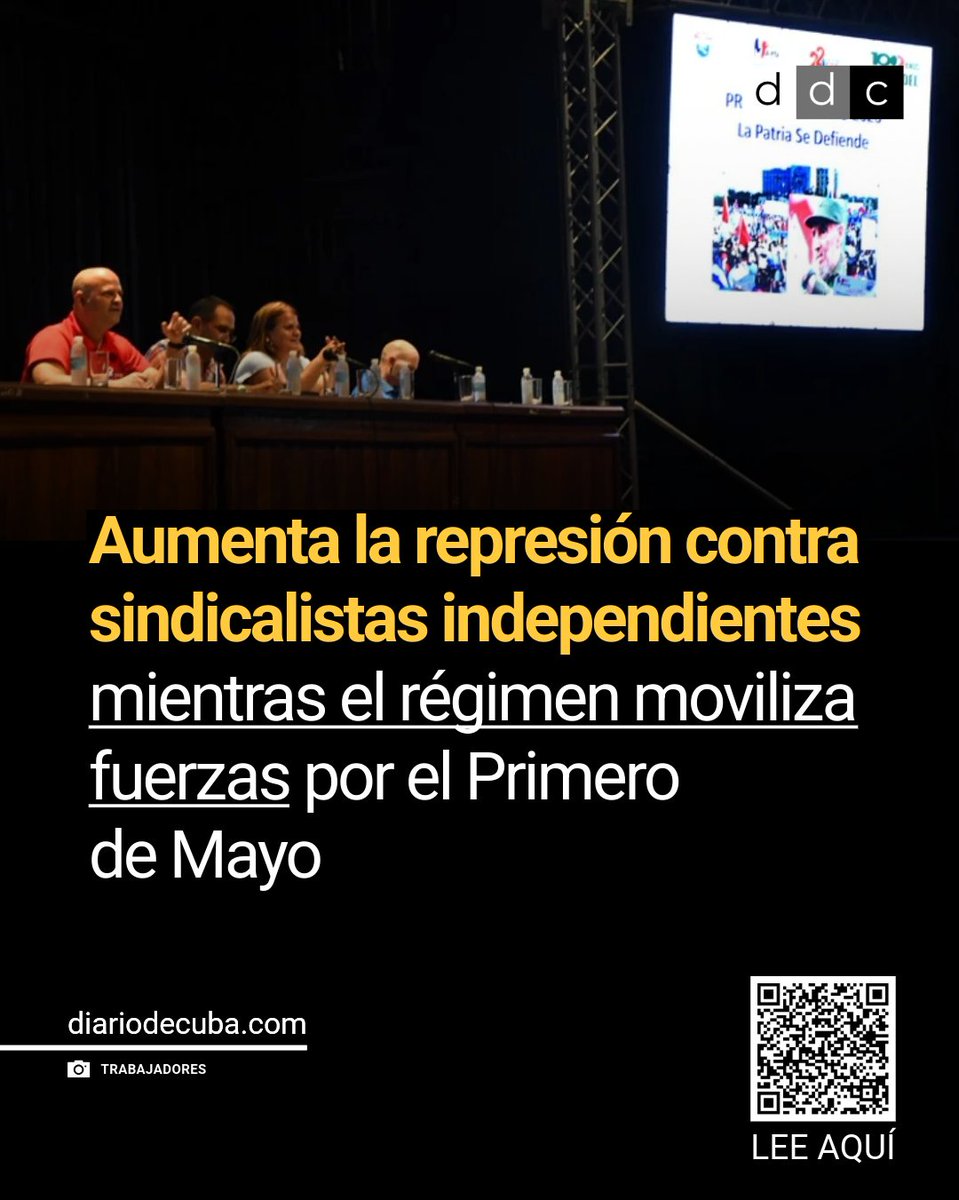 diariodecuba's tweet photo. Citaciones, interrogatorios y amenazas contra al menos una decena de activistas cubanos en Cienfuegos en La Habana de cara al #PrimeroDeMayo.

LEE MÁS en #DiarioDeCuba: https://t.co/rjqNKaMOIc https://t.co/tkvHAEShgX