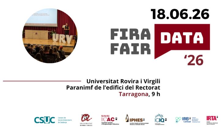 craiURV's tweet image. ⏳ Últims dies per inscriure's a les presentacions flash de la Fira #FAIRData 2026!
La convocatòria tanca el 30 d'abril.
Comparteix la teva experiència en gestió i reutilització de dades obertes. 📊
📅 18 de juny
📍 Paranimf del Rectorat @universitatURV
🔗 tuit.cat/623vq