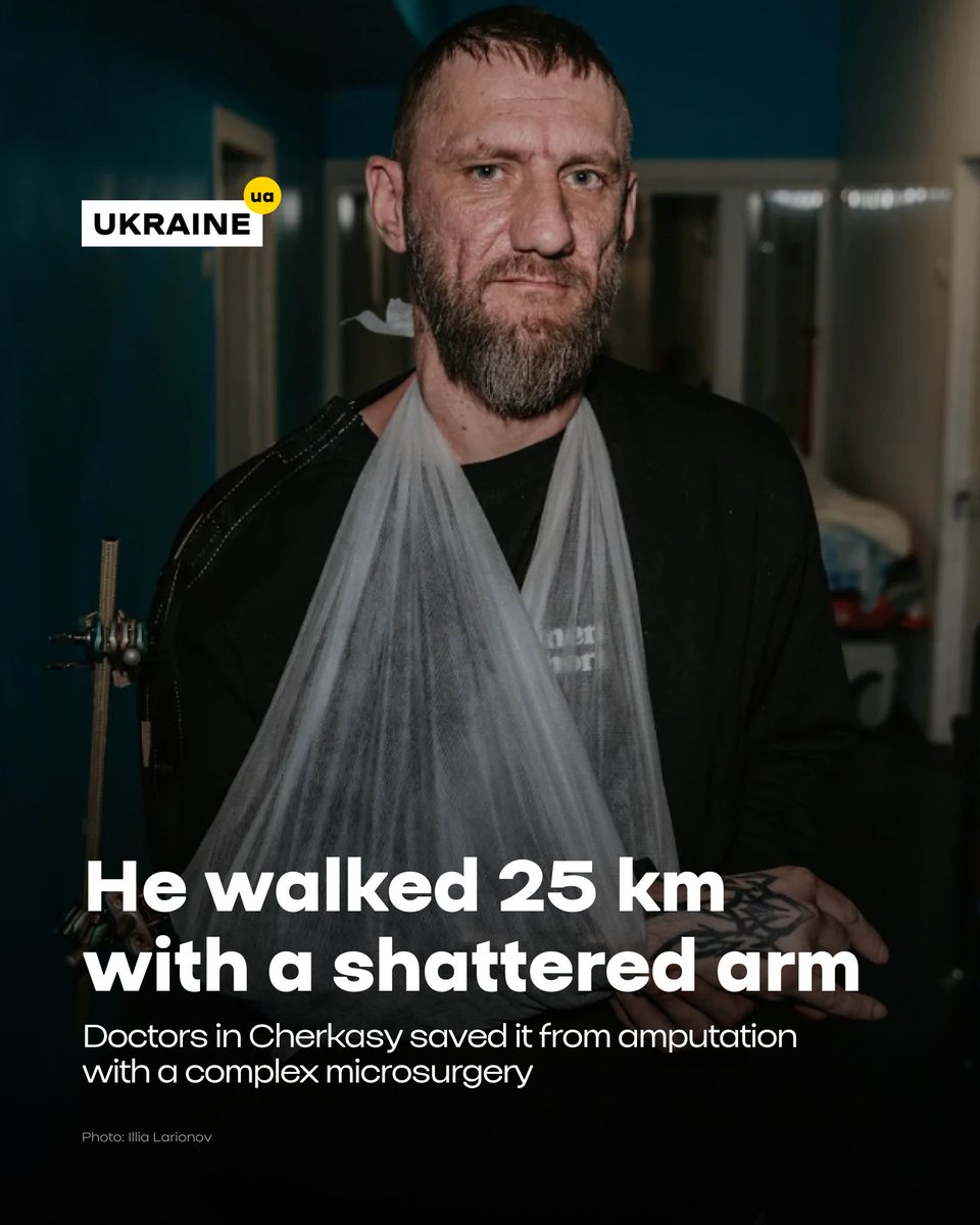 Roman, a Ukrainian soldier, walked 25 kilometres to reach an evacuation point after sustaining a severe battlefield injury that had shattered his arm.

The blast had nearly destroyed the bone, and amputation seemed likely. But the nerves remained intact, giving doctors a chance