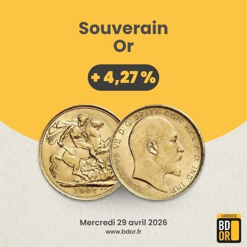 AgenceBdor's tweet image. 📉 Cours du #GOLD – 29/04/2026
➡️ Le lingot d’#or d’1 kg affiche 123 500 €, en baisse.
👉 L’or reste autour de 4 600 $, freiné par un #dollar soutenu avant la #Fed.

📈 En hausse :
• Union Latine : +4,76 %
• Souverain : +4,27 %

🔗 f.mtr.cool/riinxlbbsk  
#BDOR #coursdelor