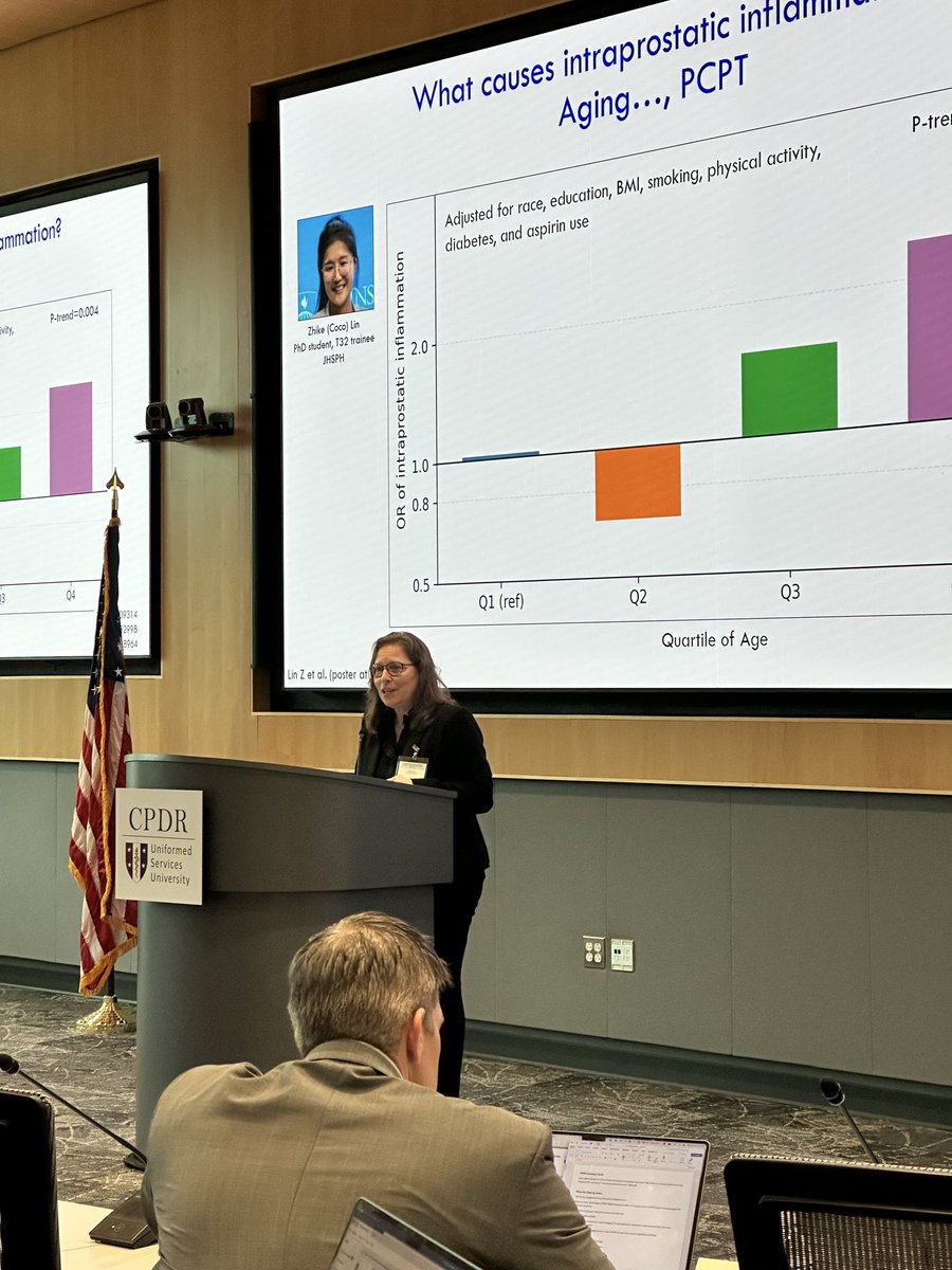 CPDR_Labs's tweet photo. @ChesnutGregory @RongFan8 Dr. Elizabeth Platz kicks off the next session focused on integrated molecular profiling in prostate cancer. She presents her work on tissue and blood-based indicators of etiology and outcomes. https://t.co/MVdsxrXZoy