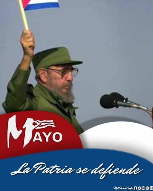 En #100AñosConFidel estaremos presente en la plaza este 1 de mayo, la patria se defiende..