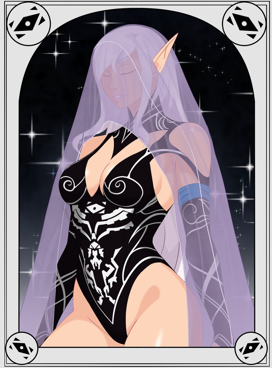 grimsowerart's tweet photo. WE STAN FOR ELVES IN THIS HOUSE! (Also wanted to try transparent cloth again) https://t.co/AD1yV6obgA