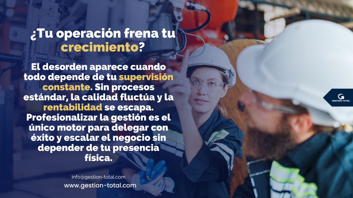 gestiontotal_co's tweet photo. ¡Elimina el caos operativo y escala con éxito! 🚀 Estructura tu negocio para ganar. 💎

#Estrategia #Eficiencia #Negocios #Liderazgo #Procesos #Rentabilidad https://t.co/JZRbrkP3XB