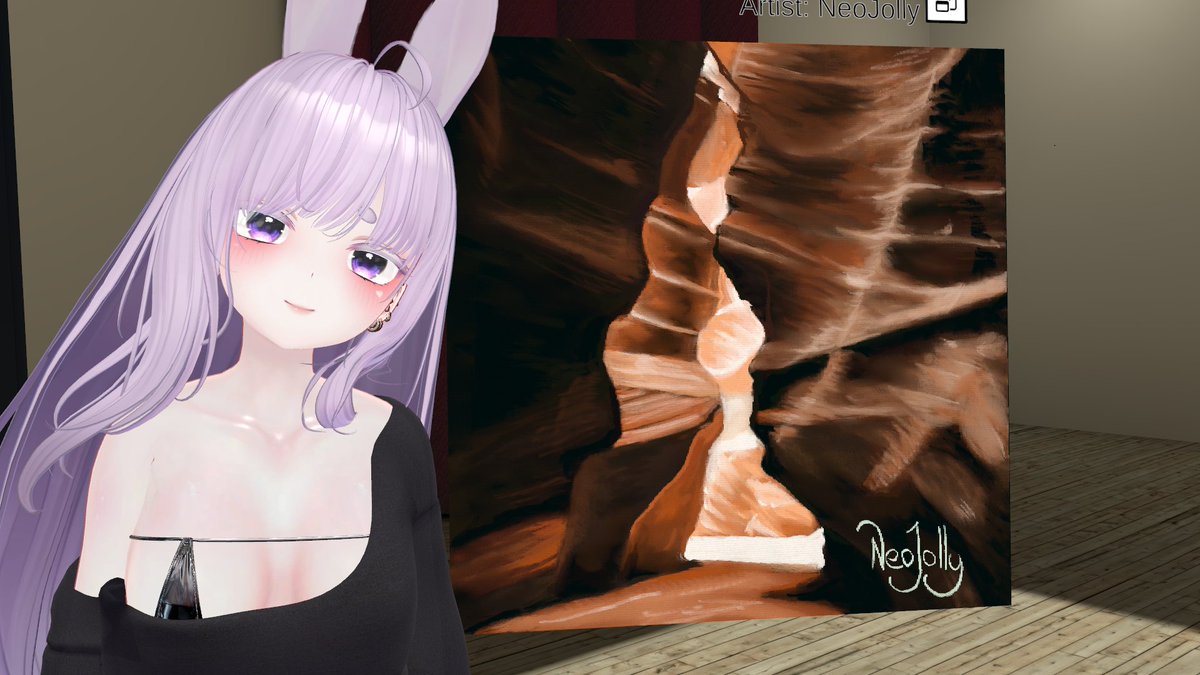 neojolly_vr's tweet image. Antelope Canyon in Arizona, USA  is an impressive geological feature. Painting inspired by photo from Jose Lopez 🐰 #VRChat #Painting