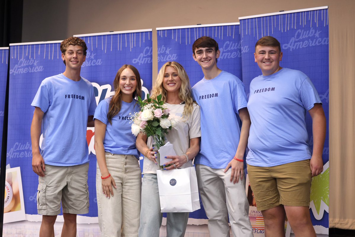 So this happened yesterday—Riley Gaines came to speak at Club America Macon County🇺🇸 

Her message was clear: you’re never too young to lead, to stand firm in your values, and to speak the truth. That’s exactly what we’re building—one event at a time.
<a href="/tpusastudents/">TPUSA Students</a> <a href="/TPUSAEvents/">TPUSA Events</a>