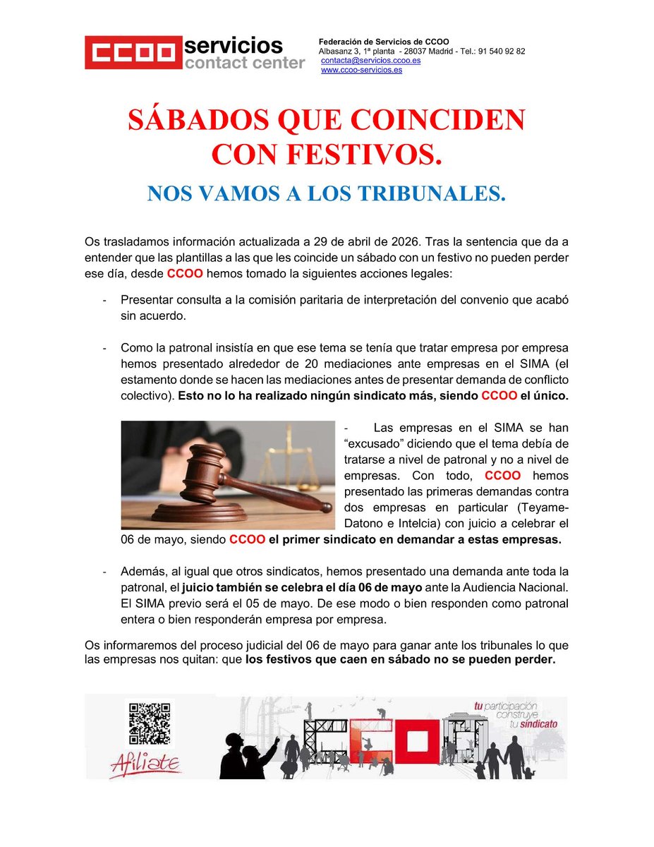 CONTACT CENTER CCOO tweet media