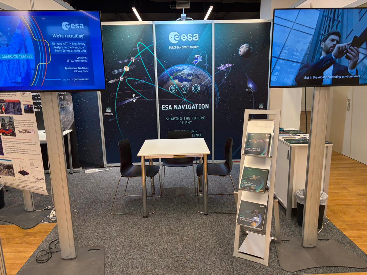ejrquartz's tweet image. 📍 Our Dallyce has touched down in Vienna for the European Navigation Conference 2026.🎤
🌐 As an editor for @esa's #Navigation Directorate, she is providing social media coverage, helping at the ESA Navigation booth and networking to get fresh ideas.🛰️ Take a look! 👀
#ENC2026