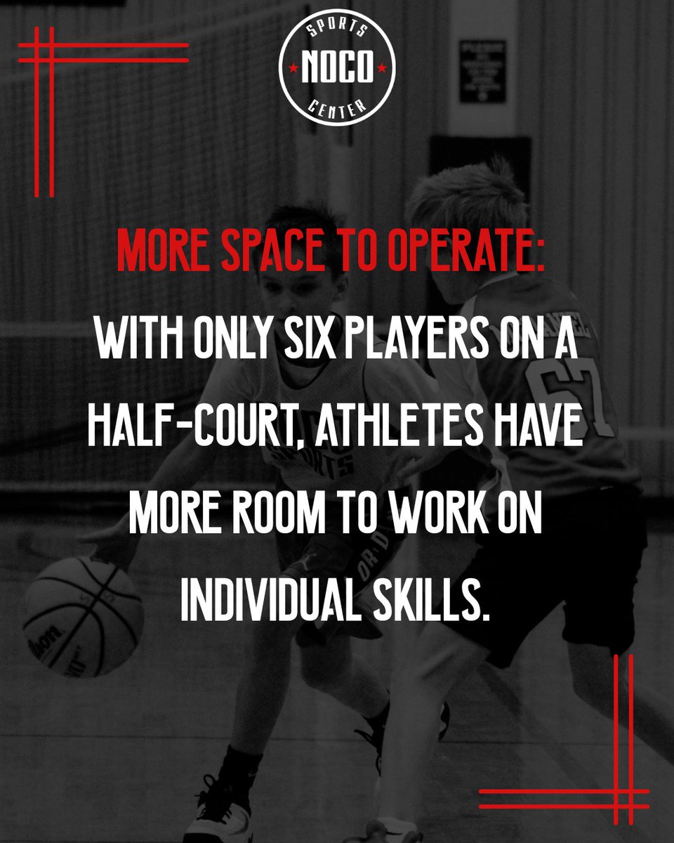 nocosportcenter's tweet image. With fewer players on the court, every move you make counts. Whether you are looking to refine your shooting or boost your defensive agility, this is the league for you. Register today at nocosportscenter.com 🏀✨ #NOCOsports #YouthBasketball #Fridaynight #3v3League #May