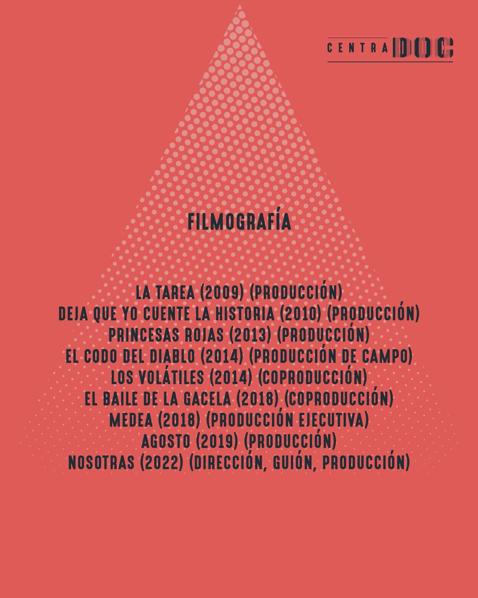 CentraDocCA's tweet photo. ¡CentraDoc es un sueño compartido! Esta semana estaremos presentando, cada día, una de las siete fundadoras de CentraDoc. 
De Sur a Norte, hoy presentamos Costa Rica.  

🇨🇷 Marcela Esquivel Jiménez, Cineasta. https://t.co/lwT0zm7DLb