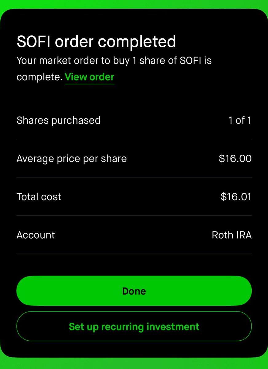 PathofTheDollar's tweet photo. Day 1 of buying 1 share of $SOFI again

The pump felt fake so I waited https://t.co/x2WL1FjeMX