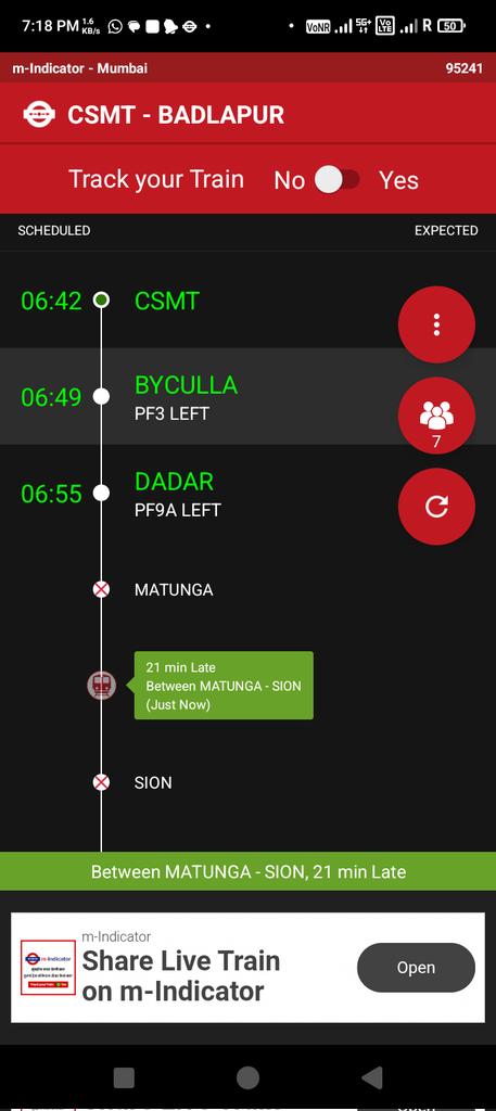 VKC_I_K's tweet image. Legacy continues 21 mins train 95241 ,Let's give rewards to the concerned Staff . To maintain  Delay .Its heatwave you don't advise for WFH to companies . neither train's on time @Dev_Fadnavis @mieknathshinde   @MumbaiNCP 
#latetrainmypride GOOD JOB @RailwaySeva #badlapur