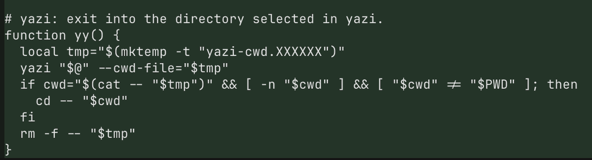 yazi経由でcdするようになったら快適になった