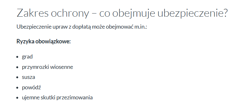 BrunowskiBruno's tweet photo. @CzarnekP Rolnicy muszą się ubezpieczać, jeśli biorą dopłaty. Ubezpieczenie musi obejmować co najmniej 50% upraw. Przymrozki są w pakiecie obowiązkowym.
Do polisy można uzyskać 65% dopłaty. https://t.co/VEpevlN4Ad