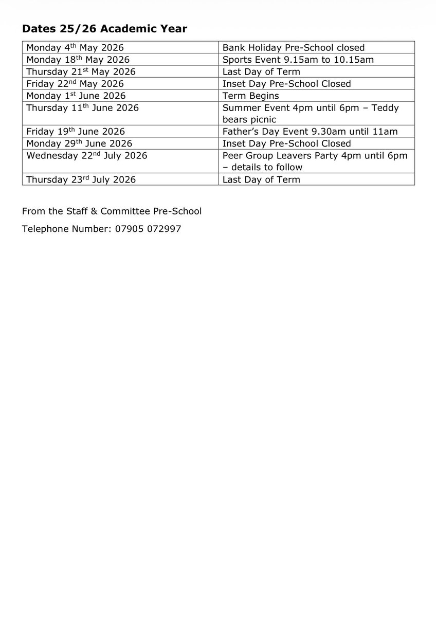 West Hallam Village Pre-School tweet media