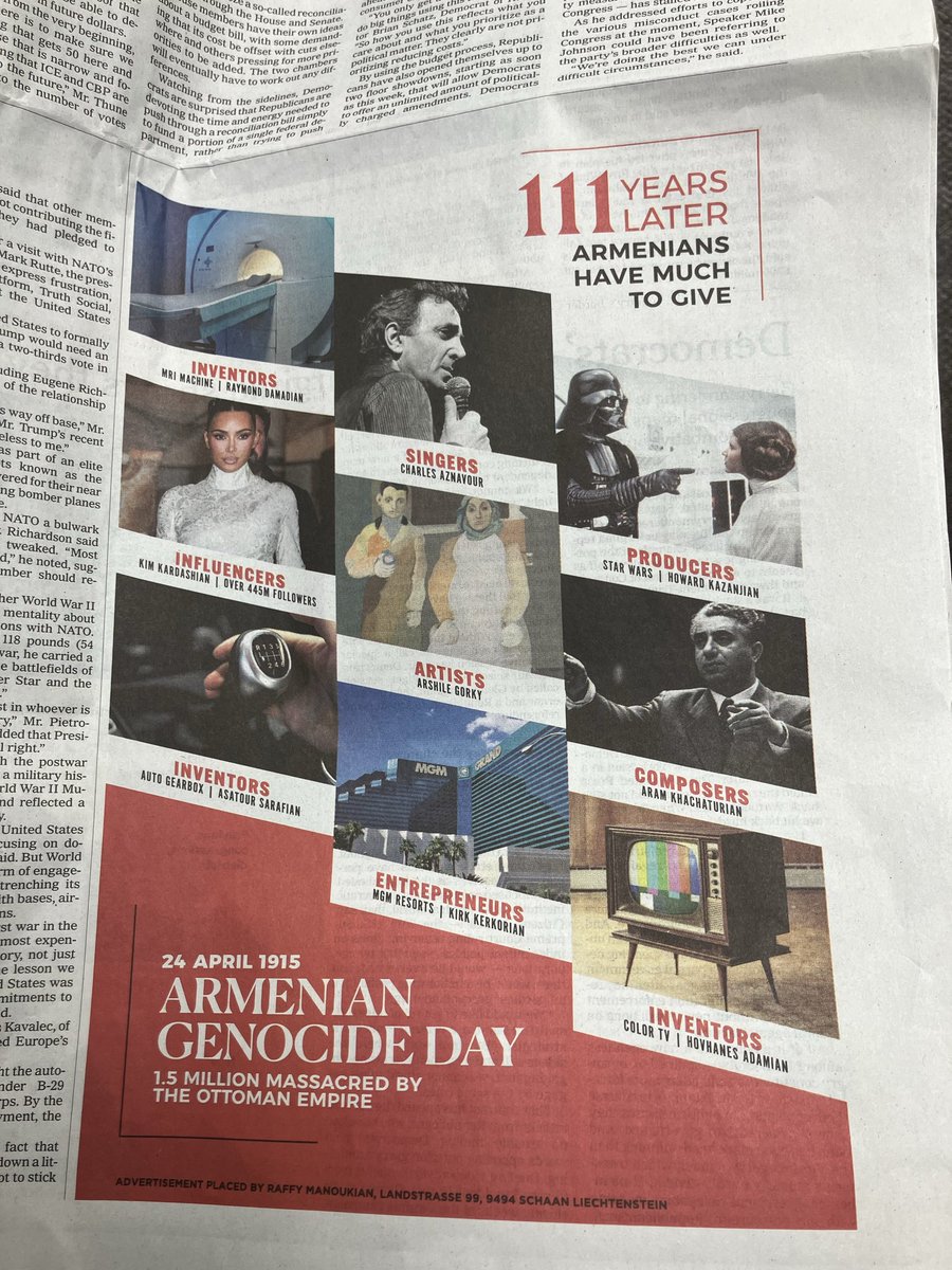 carrielourd's tweet photo. Japan Timesのアルメニア人虐殺111年と世界で活躍するアルメニア系の広告に誤った情報。『スター・ウォーズ』のプロデューサーとしてハワード・カザンジャンが挙げられるけど、写真にある『新たなる希望』ではなく彼が担当したのは『ジェダイの帰還』。 https://t.co/TleyfQKf2k