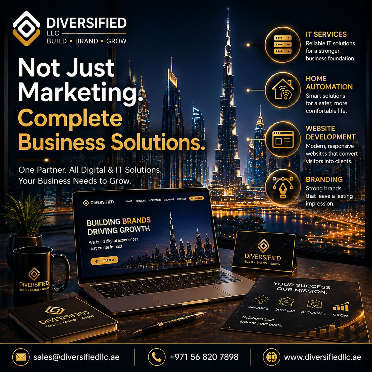 diversifieduae's tweet image. Stop thinking marketing only. Think complete business growth with IT, branding, and digital solutions built for UAE businesses.
 diversifiedllc.ae | +971 56 820 7898
#BusinessGrowth #DigitalSolutions #ITServices #UAEBusiness
