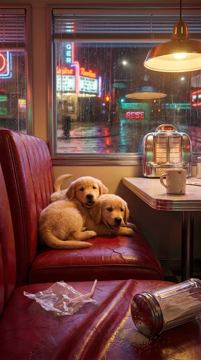 good_boy_dogs's tweet image. Midnight Diner Pups in the Neon Rain
#dogs #goodboy #doglover #puppy #doglife #dogsofinstagram #cute #bestfriend #dogoftheday #ilovemydog