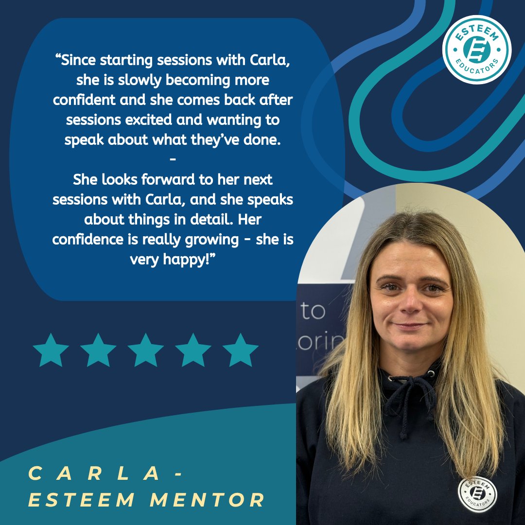 EsteemStaffs's tweet photo. It’s always great to receive feedback like this from a guardian!💫

At Esteem, getting the right mentor match from the start makes a real difference. Huge credit to Carla for the approach she brings! 👏

🔹Confidence built, one session at a time.

#EsteemEducatorsStaffordshire https://t.co/s6SFtu5mRN