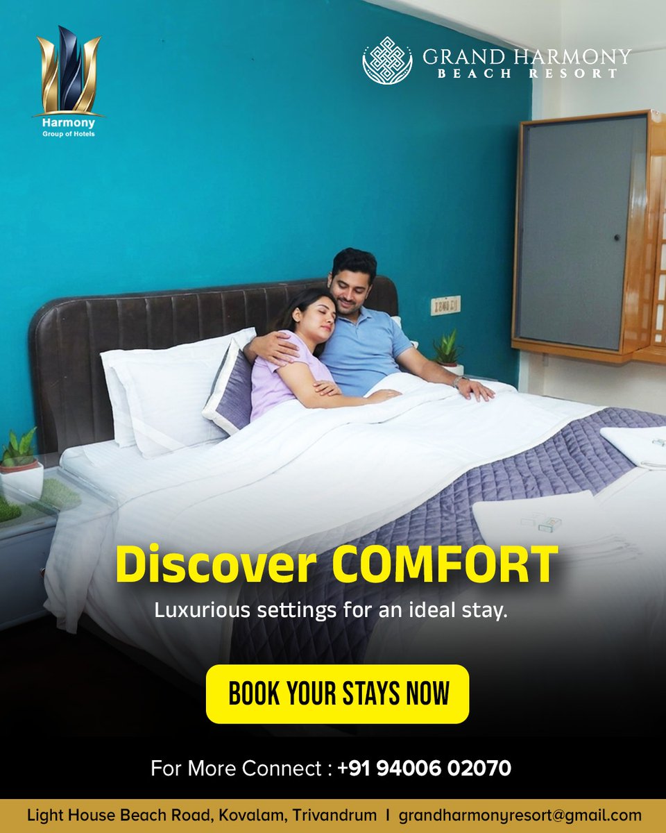 beach_harmony's tweet image. Comfort isn’t luxury—it’s a necessity.
Stay relaxed at Grand Harmony Beach Resort.

📍 Kovalam
📞 +91 94006 02070

#StayComfortable #Kovalam #BeachStay