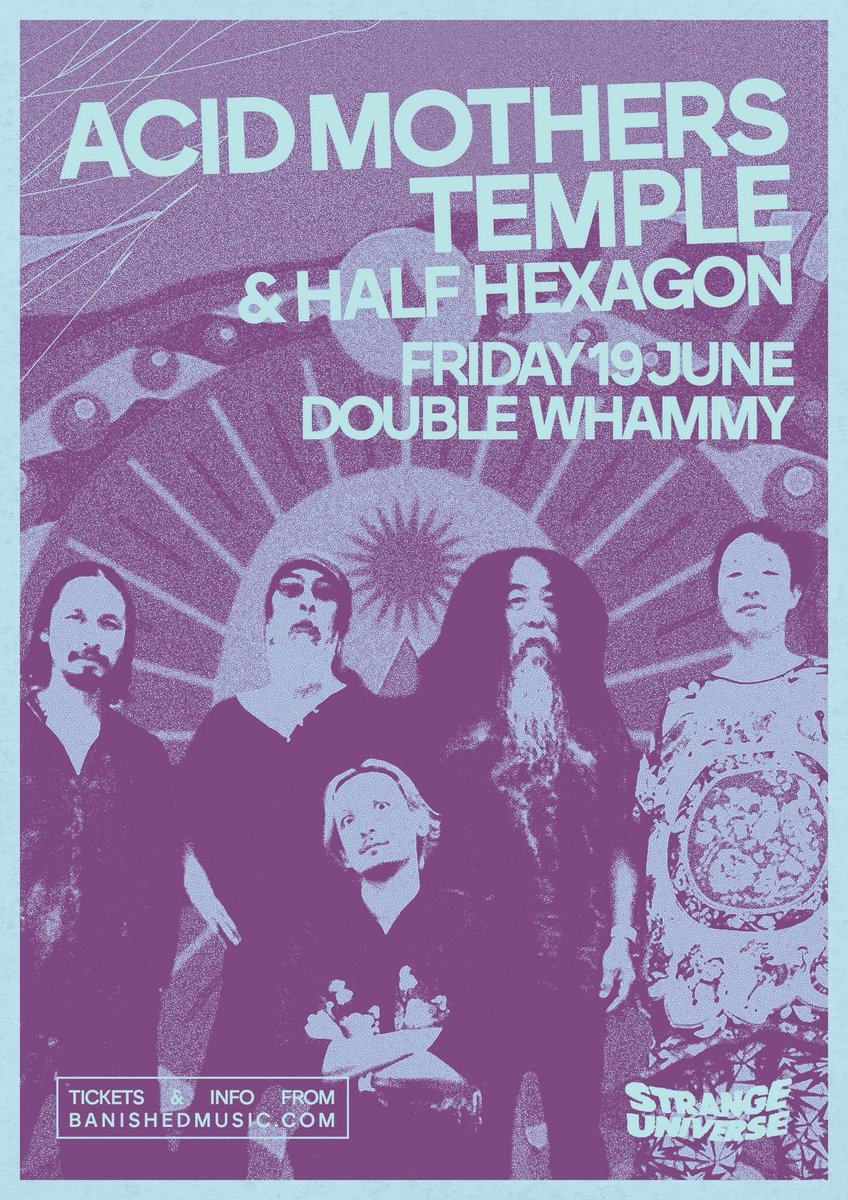 acidmothers's tweet photo. "STRANGE UNIVERSE - WINTER"
ACID MOTHERS TEMPLE (JP) + HALF HEXAGON
FRI. 19 JUN. @ DOUBLE WHAMMY
On-sale: Wed. 29 Apr. 9:00AM NZST
https://t.co/veSPCyA9Y5… https://t.co/HNnnv5oCwc