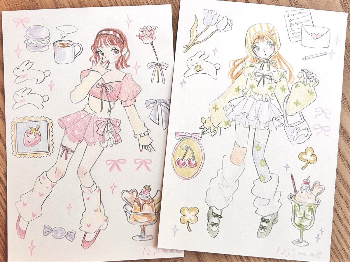 色鉛筆画 ラブブ(原画) 色鉛筆で原画制作🌱