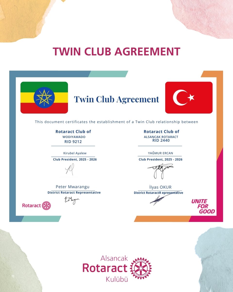 racwodiyamado's tweet image. With our Twin Club Agreement, we have taken our international friendships one step further.
We will continue to create, share, and make an impact together.

#Racwodiyamado #Rotaract #Rotary #District9212 #UniteForGood