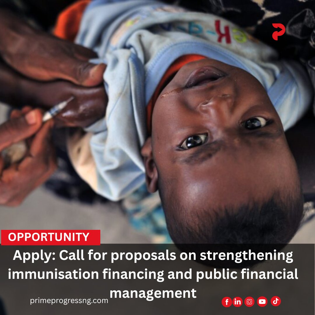 PrimeProgressng's tweet photo. Gavi, the Vaccine Alliance, invites civil society organizations in Nigeria to apply for grants aimed at strengthening immunization financing &amp; public financial management. It targets zero-dose children to ensure global communities are vaccinated. Click👇
https://t.co/4rwoqZxVPe https://t.co/GYccHsQ6GA