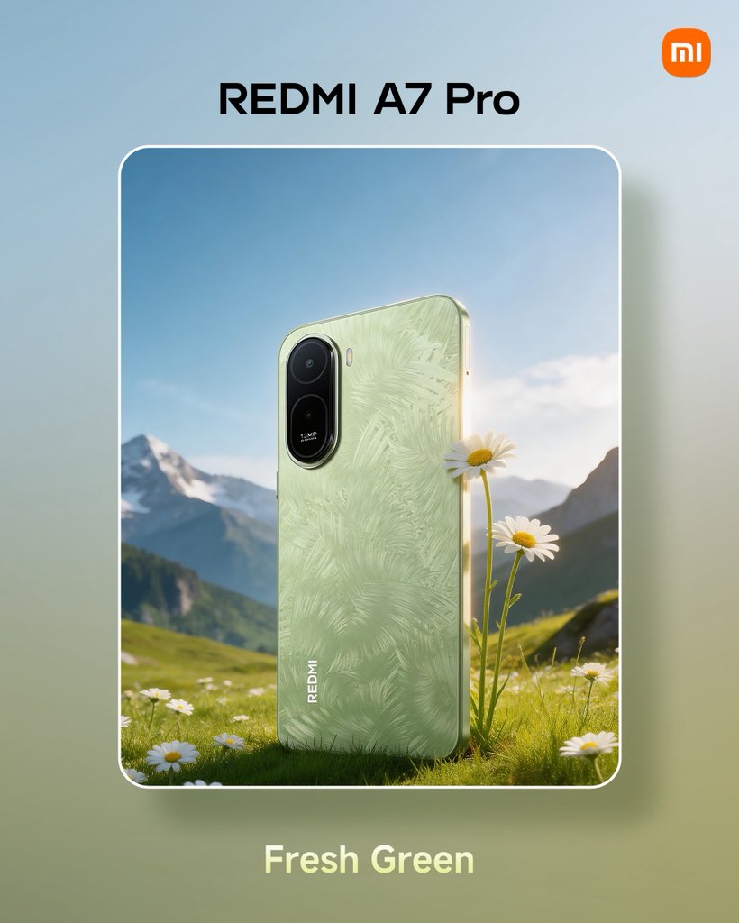 XiaomiGhana's tweet photo. Fresh look. Fresh energy. ๐ฟ
The Redmi A7 Pro โ Fresh Green is built for those who want style, performance, and a touch of nature.
Stand out effortlessly.
#RedmiA7Pro #FreshGreen #NatureInspired #TechStyle https://t.co/PFETbfoVV2