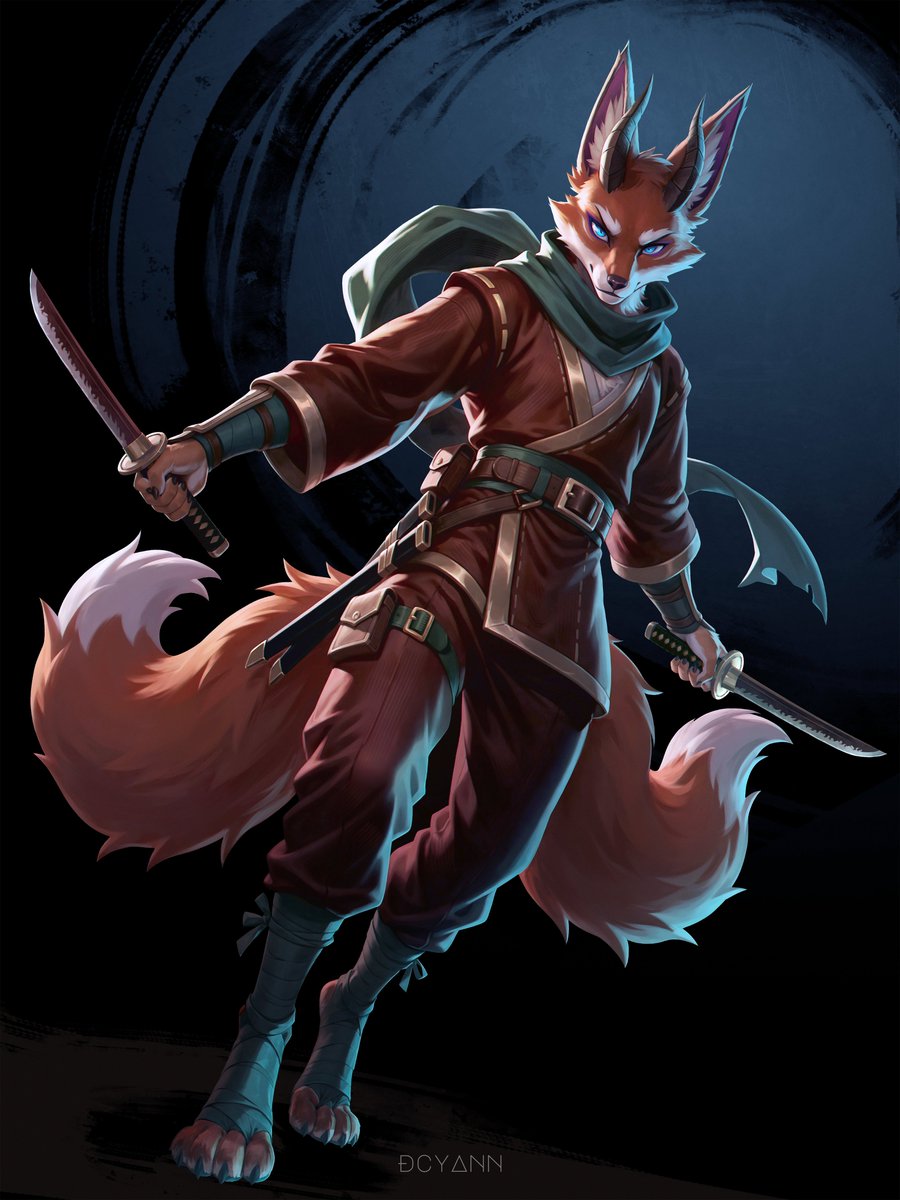 DCyann's tweet image. Had an amazing time bringing this character to life! 🦊  

Little by little, I feel like I'm improving and everything is just starting to click into place.   

Really proud of the progress on this one! 

#dnd #characterdesign #fantasyart #VGenComm #furryart