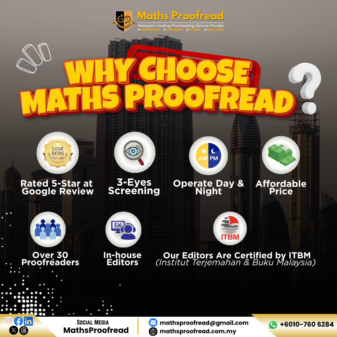 Mathproofread's tweet photo. At 𝐌𝐚𝐭𝐡𝐬 𝐏𝐫𝐨𝐨𝐟𝐫𝐞𝐚𝐝, we triple-check your work (yes, 3-eyes 👀) so your ideas hit clear, sharp, and confident. Day or night, we’ve got your back.

Let’s fix it before you submit: https://t.co/Qve9g17rZ0

#PostgradLife #StudentLifeMY #ProofreadingService https://t.co/EbfkNICooA