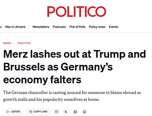 Merz positioned himself as Europe’s No. 1 supporter of the attack on Iran when he thought it would be a success. Now he blames Trump for a foolish war. No morality or strategy, Merz is just doing damage control as he continues to destroy Germany’s standing in the world.