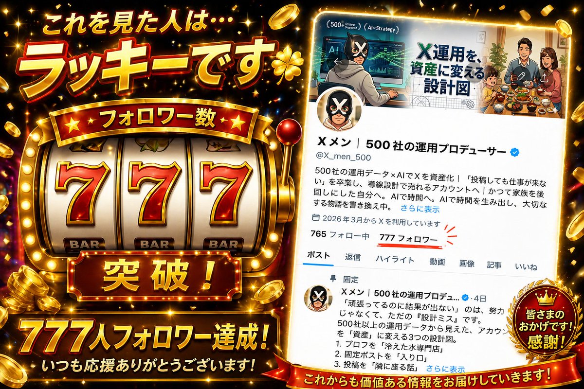 Xメン｜500社の運用プロデューサー tweet media