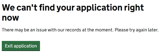 Xetnia's tweet photo. @SF_England Hi, I've tried 3 different devices between myself and my family and none are working, I have also cleared cache/cookies on my desktop and its not working, even if my dad logs in and tries to support my application manually by inputting my CRN &amp; DOB I get the same message https://t.co/T7tgR8E6w1