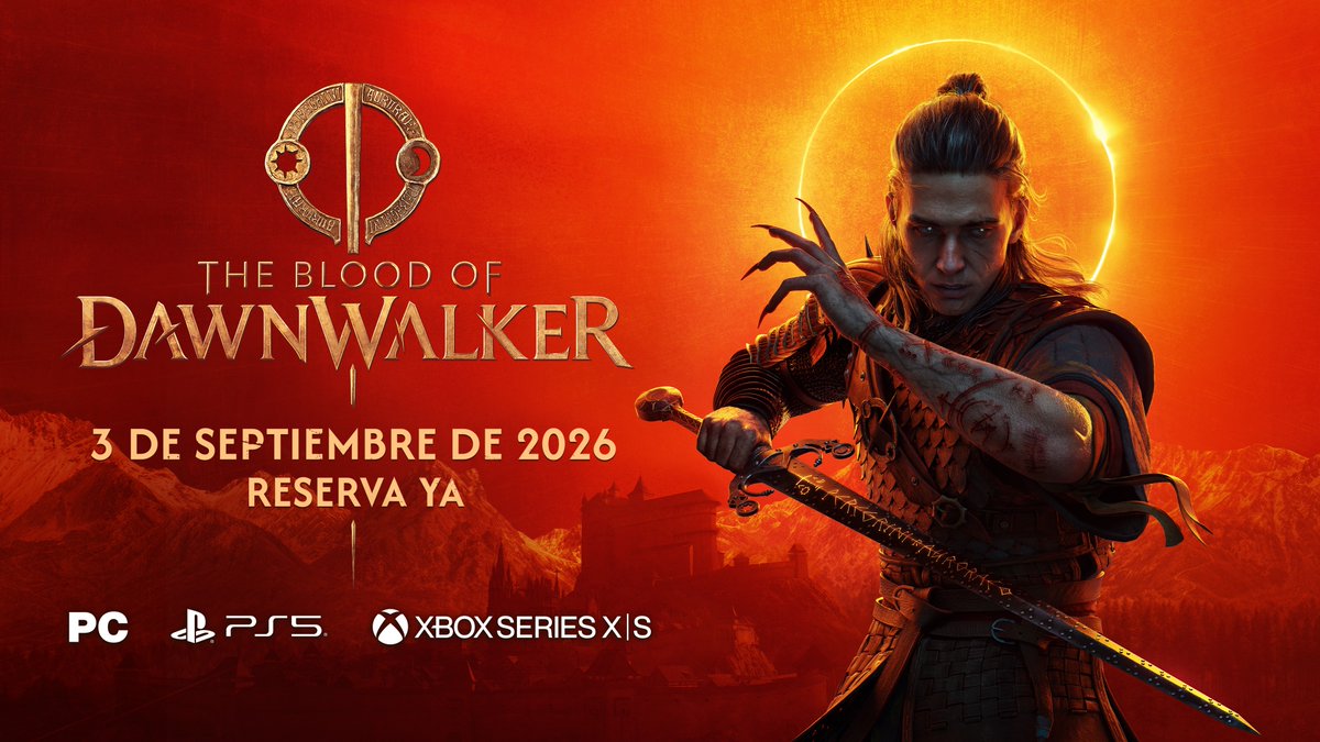BandaiNamcoES's tweet image. 3 de septiembre de 2026.

Abraza la oscuridad oculta que llevas dentro 🌗

¡Reserva ya #Dawnwalker para #PlayStation 5, #Xbox Series X|S y PC!