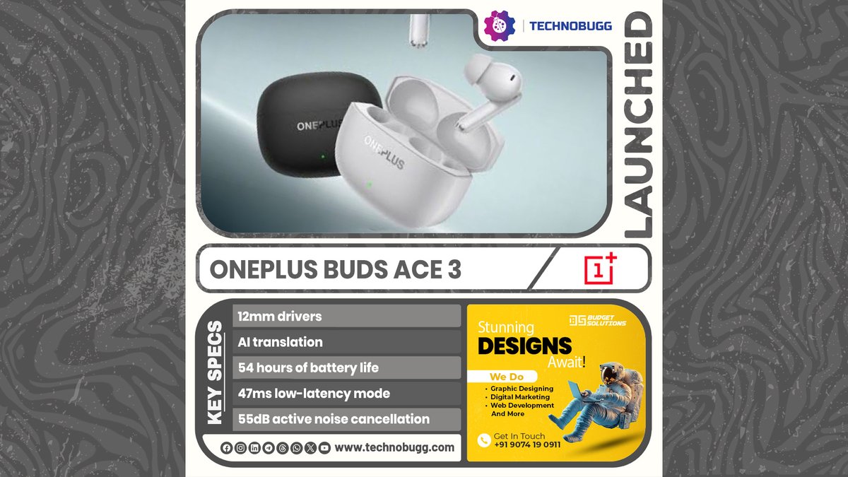 akhiljoseph's tweet image. OnePlus Buds Ace 3 Unveiled

Read more : technobugg.com/oneplus-buds-a…

#OnePlus #OnePlusBudsAce3 #Breaking #Technobugg #technews