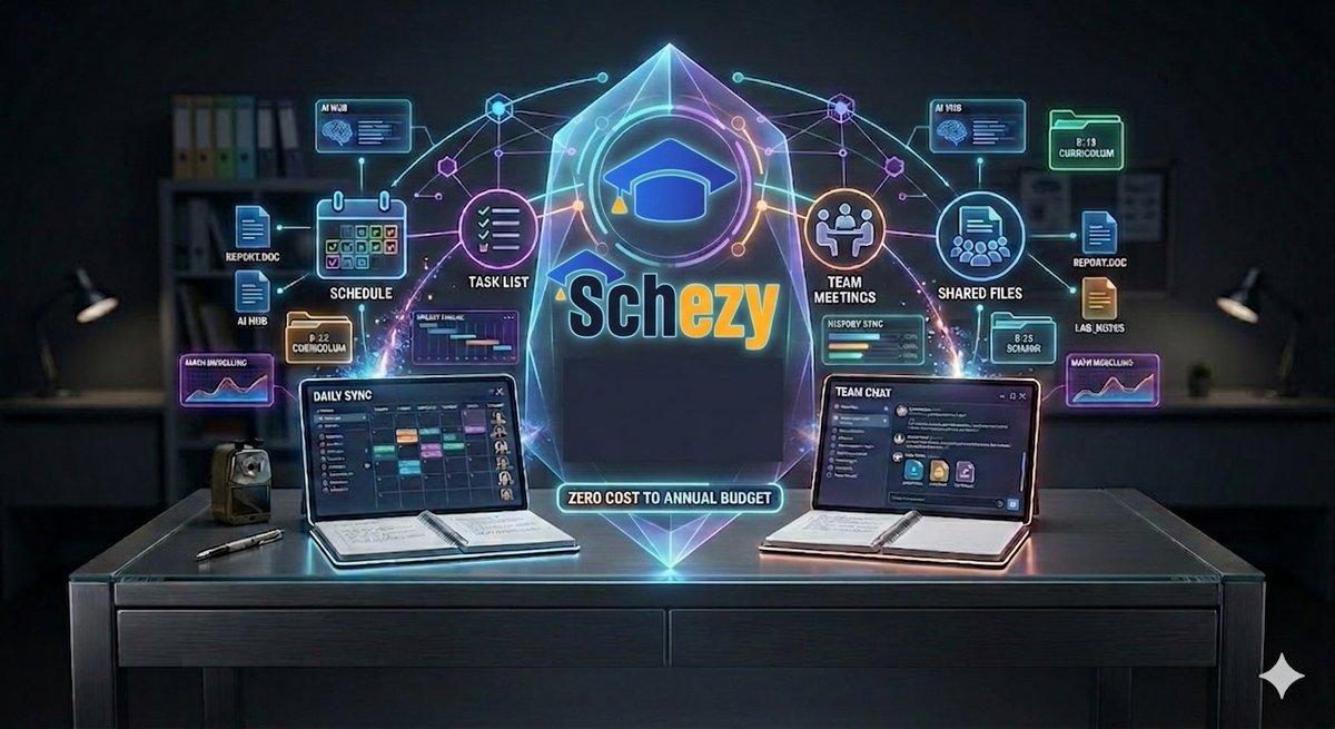 pranjali_h29673's tweet image. Modernizing school tech on a $0 budget? It’s possible. 🚀

Build a high-functioning digital environment using free
seats from Schezy. Replace manual tasks with automated
workflows at zero cost.

Level the playing field: schezy.com

#edtech #schezy #k12 #automation