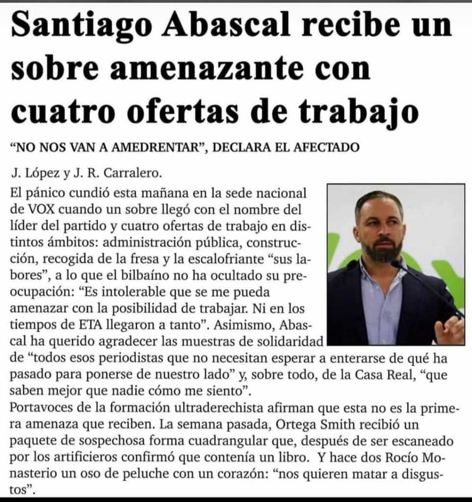 Última hora ...